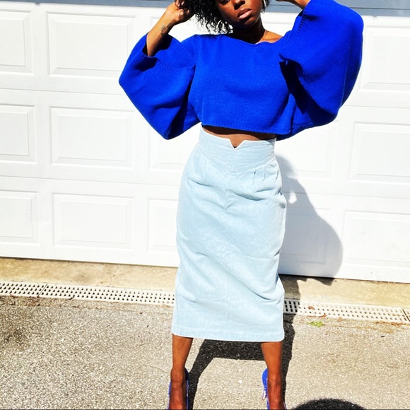 Vintage high waist Denim skirt - Picture 2 of 6